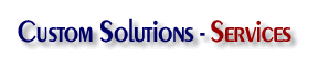 Custom Solutions - Services